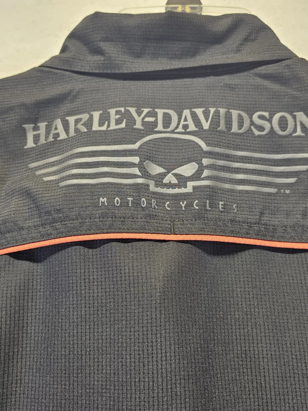 Harley Davidson Performance Shirt Mens Medium Black Button Up Short Sleeve Logo - Picture 5 of 6